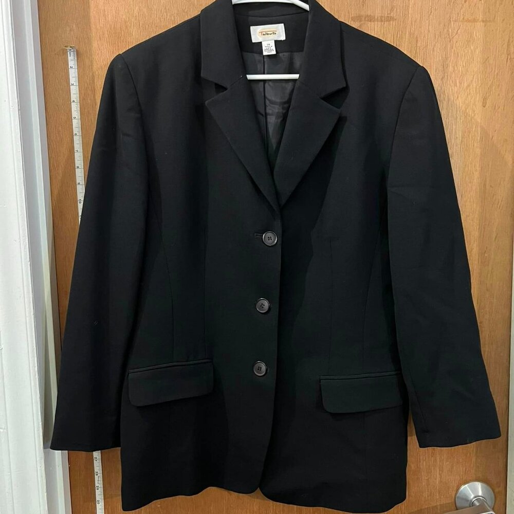 🐻 Size 14P - Talbots - Black Dress Jacket